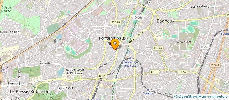 localisation de l'entreprise FONTENAY FOOTBBLL TEAM à FONTENAY-AUX-ROSES