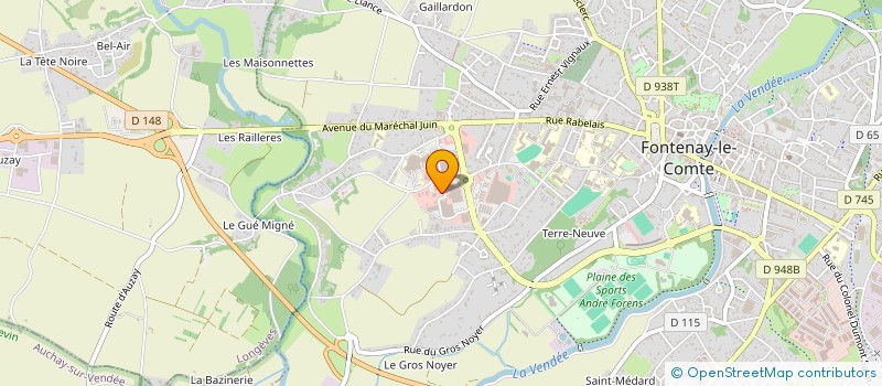 localisation de l'entreprise FONTENAY SPORT DIFFUSION à FONTENAY-LE-COMTE