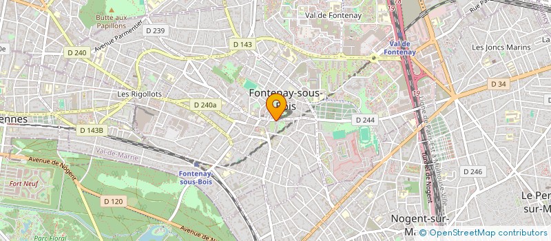 localisation de l'entreprise FONTENAYSTORES à FONTENAY-SOUS-BOIS