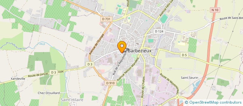 localisation de l'entreprise FONTENOY IMMOBILIER SAINT MARTIN à BARBEZIEUX-SAINT-HILAIRE