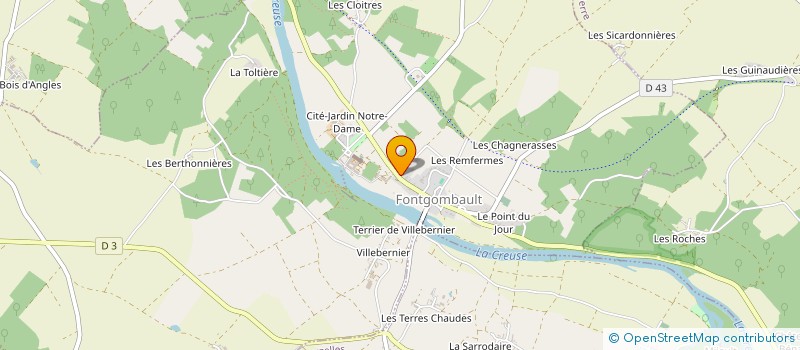 localisation de l'entreprise FONTGOMBAULT EN FETE à FONTGOMBAULT
