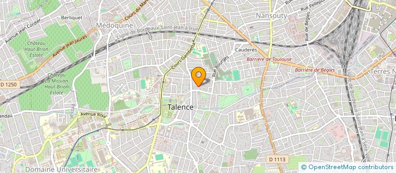 localisation de l'entreprise FONTPAGE à TALENCE