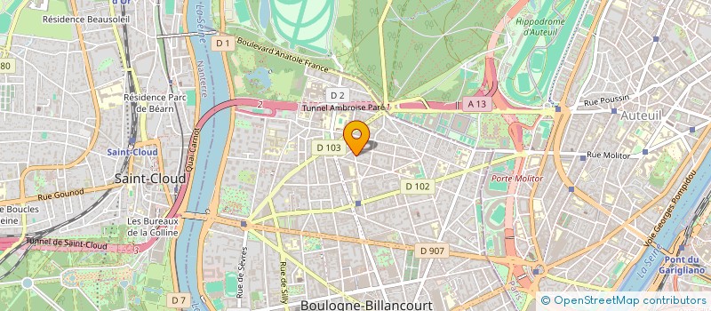 localisation de l'entreprise FOOD'AMOUR  BOULOGNE-BILLANCOURT