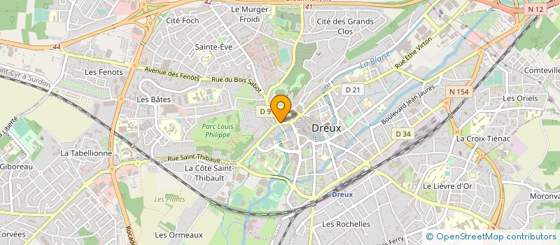 localisation de l'entreprise FOOD CORNER à DREUX
