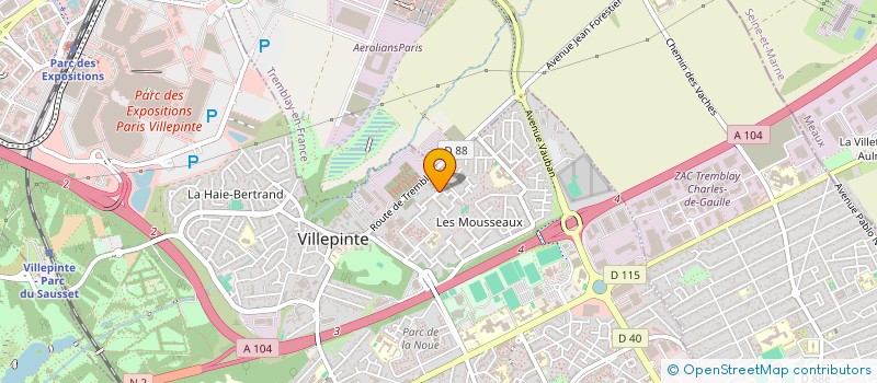 localisation de l'entreprise FOOD COURT à VILLEPINTE