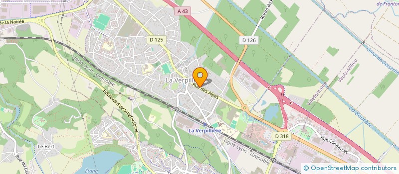 localisation de l'entreprise FOOD & FOOD  LA VERPILLIERE