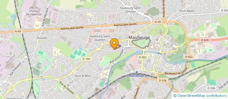 localisation de l'entreprise FOOD SERVICE  MAUBEUGE