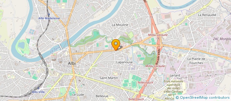 localisation de l'entreprise FOOD VRAC à ALBI