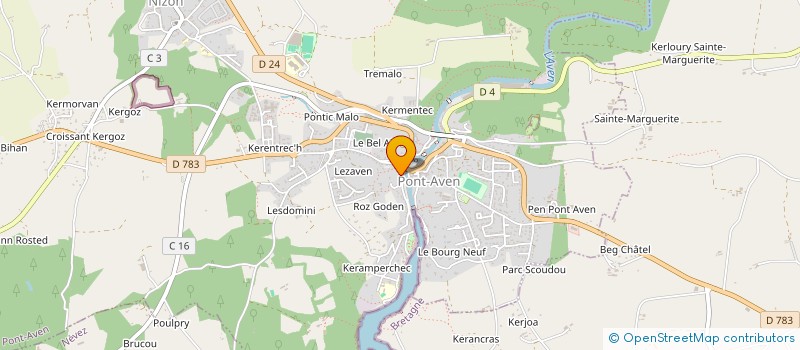 localisation de l'entreprise FOODAVENTURE  PONT-AVEN