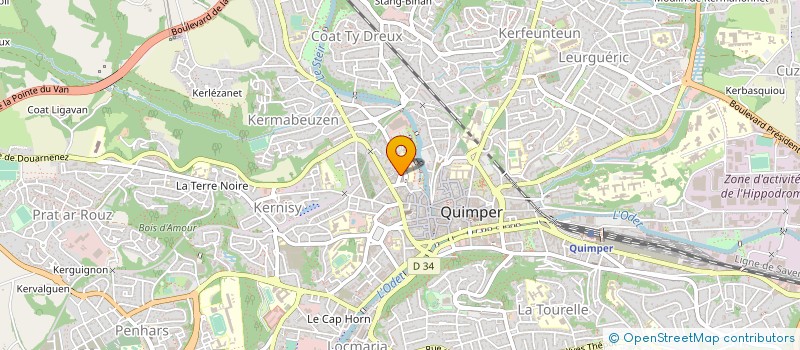 localisation de l'entreprise FOOT ACAD'29 à QUIMPER