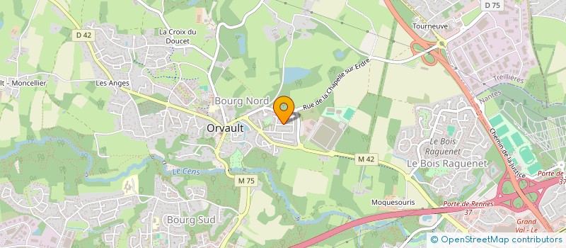 localisation de l'entreprise FOOT ACADEMY à ORVAULT