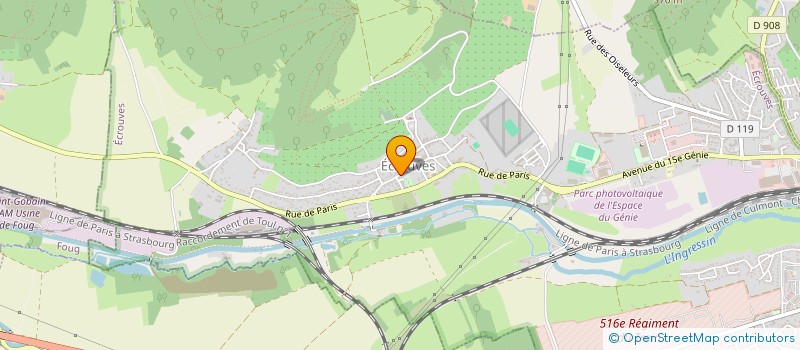 localisation de l'entreprise FOOT BALL CLUB D ECROUVES à ECROUVES