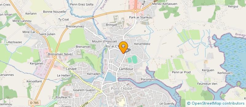 localisation de l'entreprise FOOT BALL CLUB DE PONT L ABBE  PONT-L'ABBE