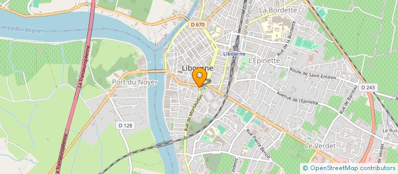localisation de l'entreprise FOOT BALL CLUB SOCIETE SPORTIVE à LIBOURNE