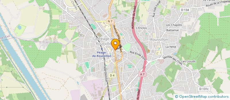 localisation de l'entreprise FOOT COIFF  LE PEAGE-DE-ROUSSILLON