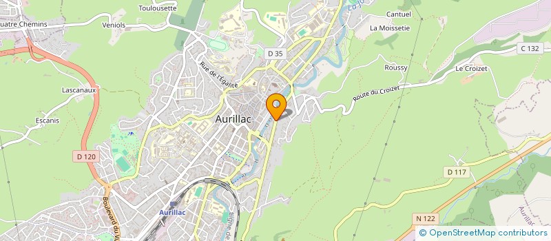 localisation de l'entreprise FOOT CORPORATE à AURILLAC