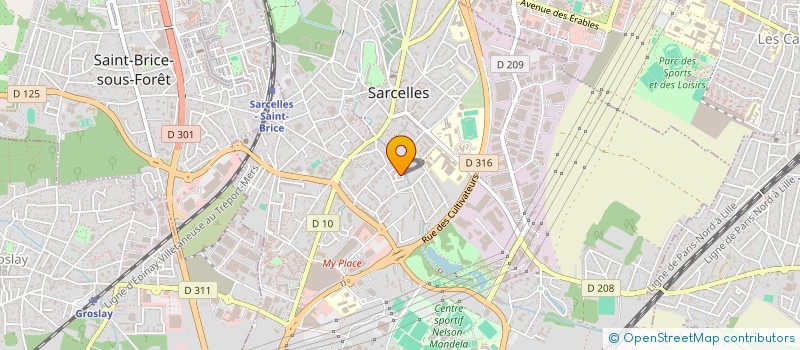 localisation de l'entreprise FOOT ET DANSE SANS FRONTIERES (FDSF)  SARCELLES