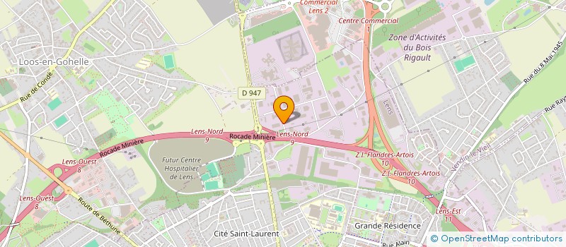 localisation de l'entreprise FOOT IN DOOR 62  LENS