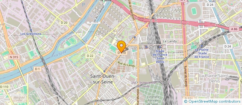localisation de l'entreprise FOOTBALL ACADEMY à AUBERVILLIERS