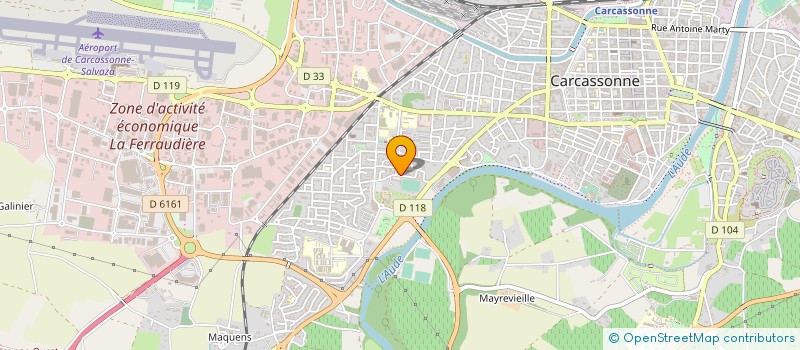 localisation de l'entreprise FOOTBALL AGGLOMERATION CARCASSONNE  CARCASSONNE