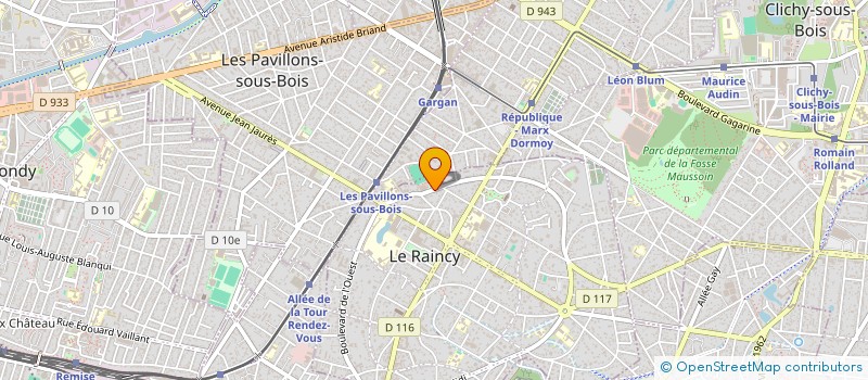 localisation de l'entreprise FOOTBALL ASSOCIATION LE RAINCY  LE RAINCY