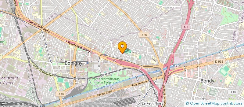 localisation de l'entreprise FOOTBALL CLUB 93 BOBIGNY  BOBIGNY