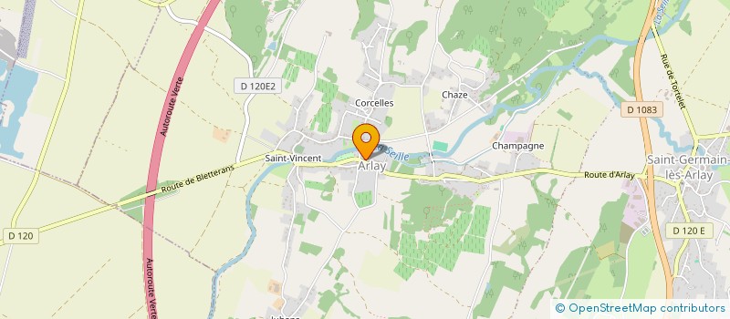 localisation de l'entreprise FOOTBALL CLUB ARLAY  ARLAY