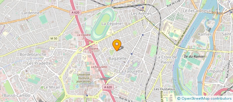 localisation de l'entreprise FOOTBALL CLUB BAGATELLE à TOULOUSE