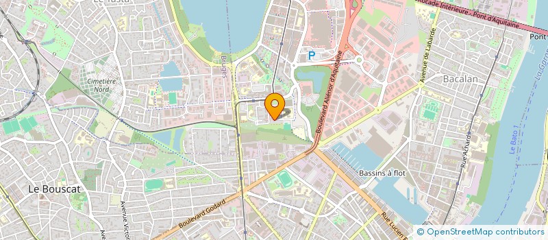 localisation de l'entreprise FOOTBALL CLUB BORDEAUX LAC  BORDEAUX