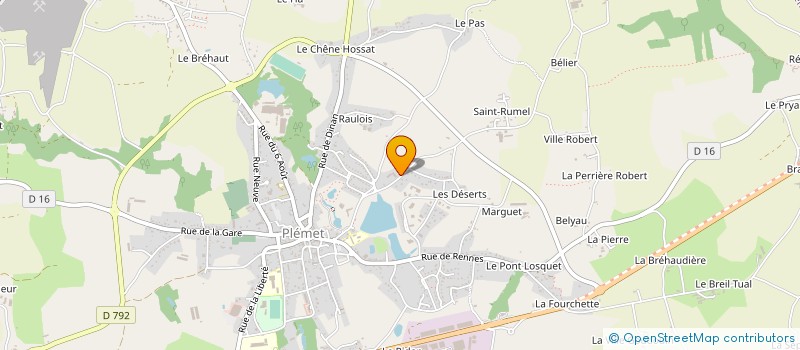 localisation de l'entreprise FOOTBALL CLUB CENTRE BRETAGNE PLEMET (FCCB PLEMET)  PLEMET