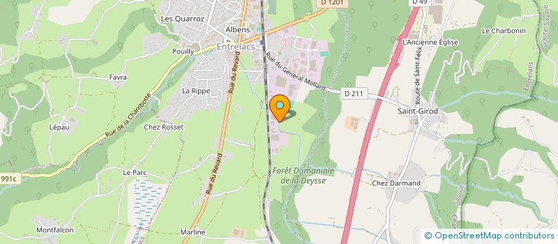 localisation de l'entreprise FOOTBALL CLUB CHAMBOTTE à ENTRELACS