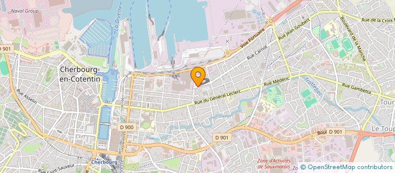 localisation de l'entreprise FOOTBALL CLUB CHOCO ALIX  CHERBOURG-EN-COTENTIN