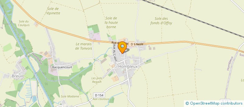 localisation de l'entreprise FOOTBALL CLUB D'HOMBLEUX  HOMBLEUX