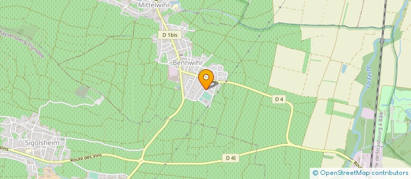 localisation de l'entreprise FOOTBALL CLUB DE BENNWIHR  BENNWIHR