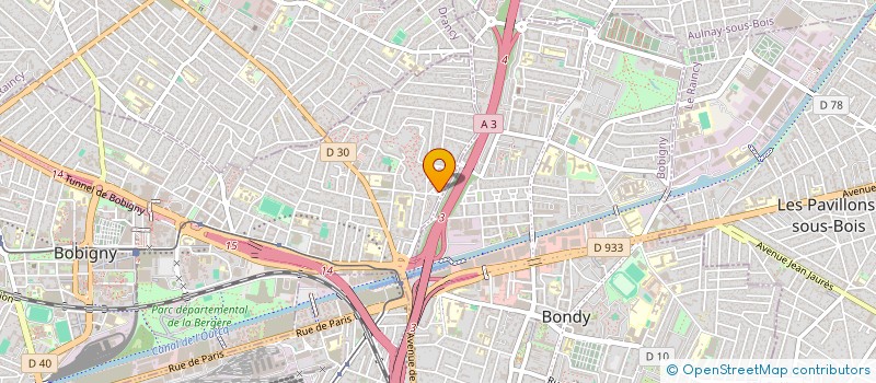 localisation de l'entreprise FOOTBALL CLUB DE BOBIGNY  BOBIGNY