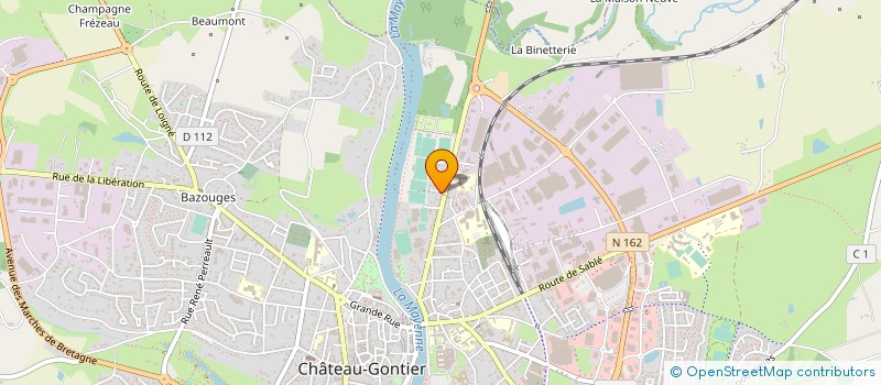 localisation de l'entreprise FOOTBALL CLUB DE CHATEAU GONTIER  CHATEAU-GONTIER-SUR-MAYENNE