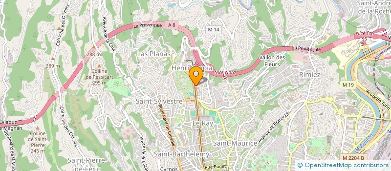 localisation de l'entreprise FOOTBALL CLUB DE CIMIEZ à NICE
