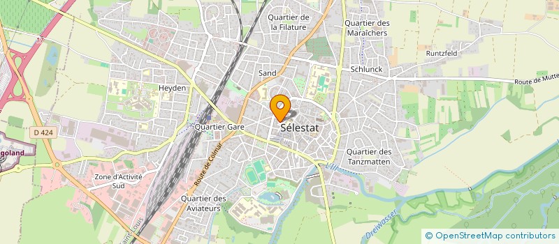 localisation de l'entreprise FOOTBALL CLUB DE LA CITE SELESTAT à SELESTAT