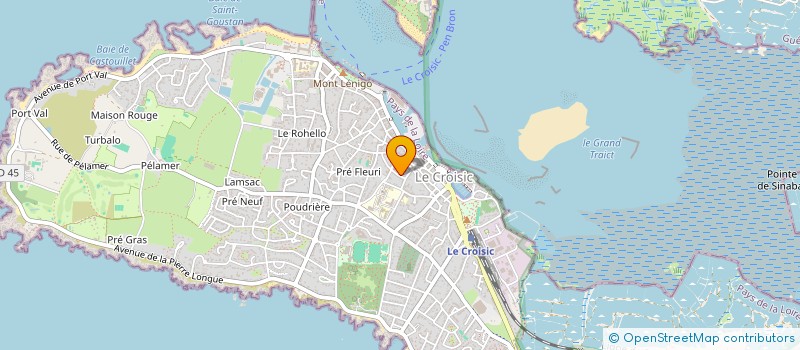 localisation de l'entreprise FOOTBALL CLUB DE LA COTE SAUVAGE LE CROISIC - BATZ SUR MER  LE CROISIC