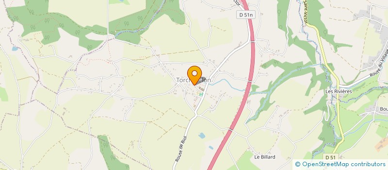 localisation de l'entreprise FOOTBALL CLUB DE LA VALLEE DE L'HIEN 38  TORCHEFELON