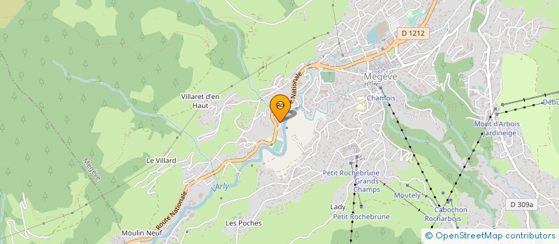 localisation de l'entreprise FOOTBALL CLUB DE MEGEVE  MEGEVE