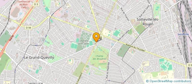 localisation de l'entreprise FOOTBALL CLUB DE ROUEN 1899 à LE PETIT-QUEVILLY