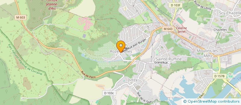 localisation de l'entreprise FOOTBALL CLUB DE ROZERIEULLES  ROZERIEULLES