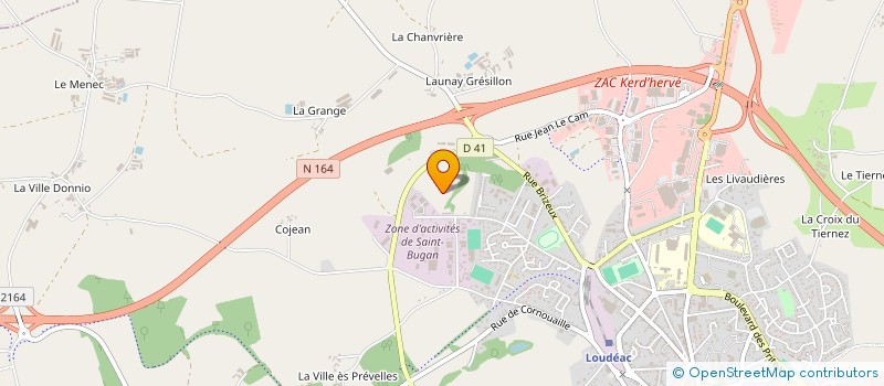 localisation de l'entreprise FOOTBALL CLUB DE SAINT BUGAN à LOUDEAC