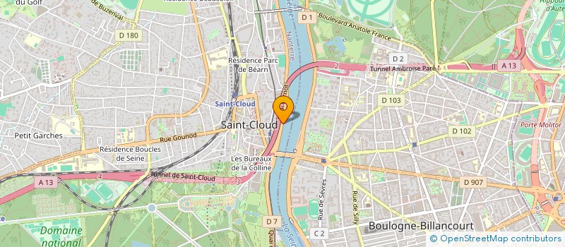 localisation de l'entreprise FOOTBALL CLUB DE SAINT CLOUD à SAINT CLOUD