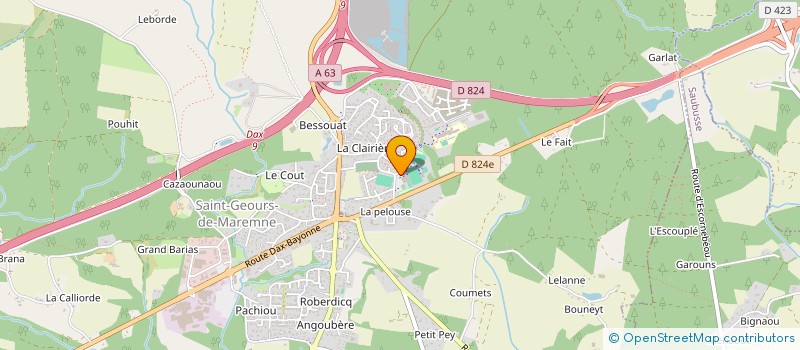 localisation de l'entreprise FOOTBALL CLUB DE SAINT GEOURS DE MAREMNE à SAINT-GEOURS-DE-MAREMNE