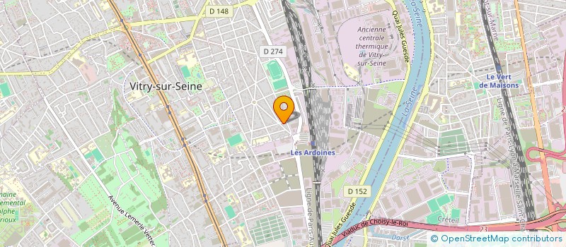 localisation de l'entreprise FOOTBALL CLUB DE VITRY SUR SEINE 94 ACADEMIE (FC VITRY 94 ACADEMIE) à VITRY-SUR-SEINE