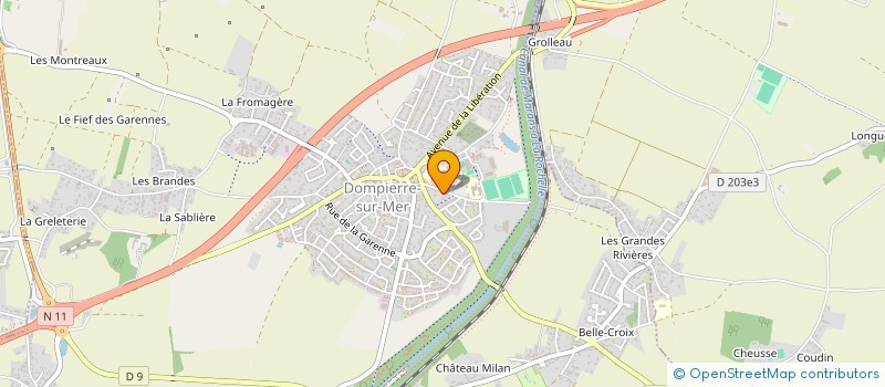 localisation de l'entreprise FOOTBALL CLUB DOMPIERRE - SAINTE-SOULLE  DOMPIERRE-SUR-MER