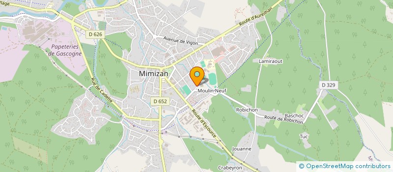 localisation de l'entreprise FOOTBALL CLUB DU BORN à MIMIZAN