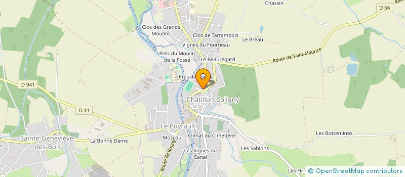 localisation de l'entreprise FOOTBALL CLUB DU LOING à CHATILLON-COLIGNY